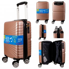 T-HC-US-11 ROSE GOLD 15.7'' UNDER-SEAT CABIN-SIZE TRAVEL TROLLEY