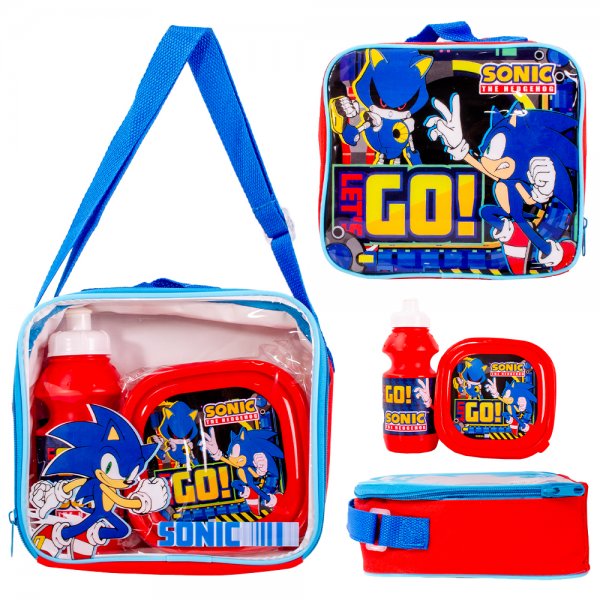 4160-3149 SONIC NAVY/RED KIDS 3PCS LUNCH SET BAG