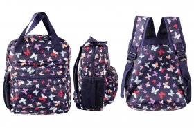 JBBP281 BUTTERFLY NAVY QUILTED KID'S BACKPACK