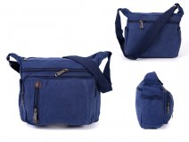 2561 Blue Large Bag With Top Zip, 3 Front Zips & Ba