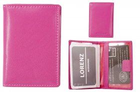 0454 PINK RFID PROOF LEATHER CARD HOLDER