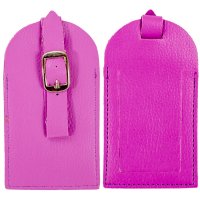 1503 PURPLE LEATHER BAG NAME TAG