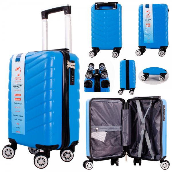 T-HC-US-14 LIGHT BLUE 15.7'' UNDER-SEAT CABIN-SIZE TROLLEY