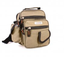 2572 Unisex Polyester Bag wth 6 Zips & 4 Pkts KHAKI