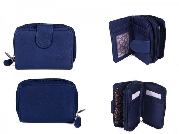 JBPS121 NAVY PURSE WITH POP FRONT & 2 ZIP