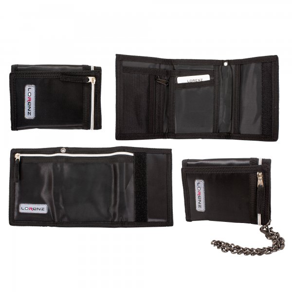 8001 BLACK NYLON SPORTS WALLET