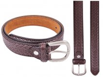 2725 1.25" Belt With Snake Grain Brown XXL (44"-48")