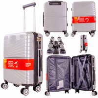 T-HC-US-1811 SILVER UNDERSEAT CABIN-SIZE EASYJET TROLLEY SUITCAS