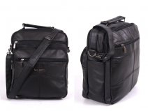 3726 BLACK LARGE UNISEX/GENTS TRAVEL MULTI PKT BAG