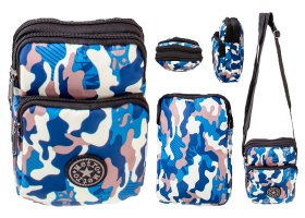 LL-164 NAVY CAMOUFLAGE SMALL UNISEX POLYESTER SHOULDER BAG