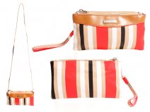 7810 RED STRIPED PURSE