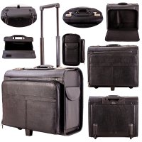 6917 BLACK PILOT TRAVEL TROLLEY SUITCASE