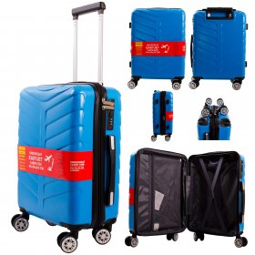 T-HC-US-26 L-BLUE CABIN-SIZE TRAVEL TROLLEY SUITCASE