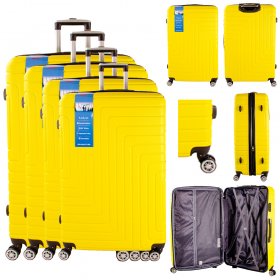T-HC-10 YELLOW SET OF 4 TRAVEL TROLLEY SUITCASE