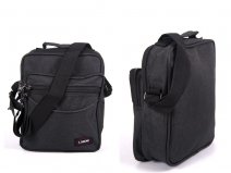 2514 Black Medium Bag With Top Zip, 2 Front Zips &