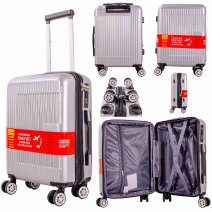 T-HC-US-1831 SILVER UNDERSEAT CABIN-SIZE EASYJET TROLLEY SUITCAS