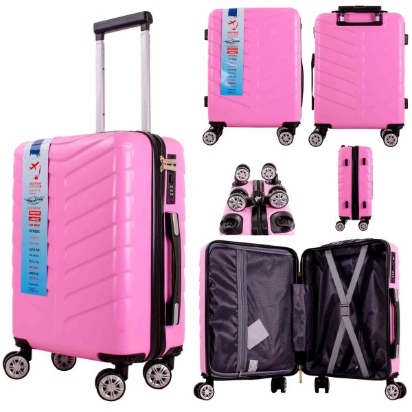 T-HC-US-26 PINK CABIN-SIZE TRAVEL TROLLEY SUITCASE