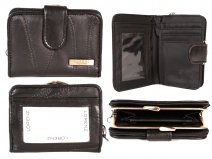 4633 BLACK 12cm Econ. Patch Purse with Pass Pkt