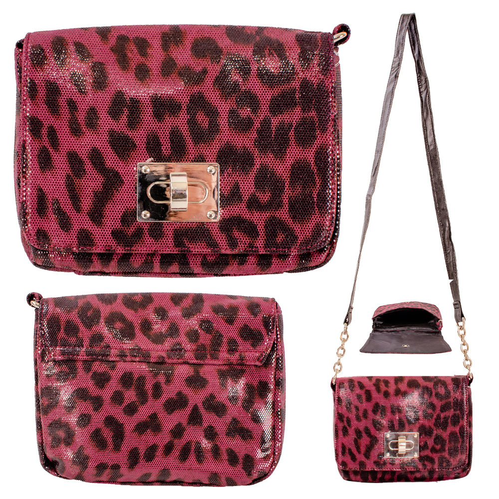 Crossbody Bag Shoulder Strap in Pink Leopard | Groovy's | Bag Strap