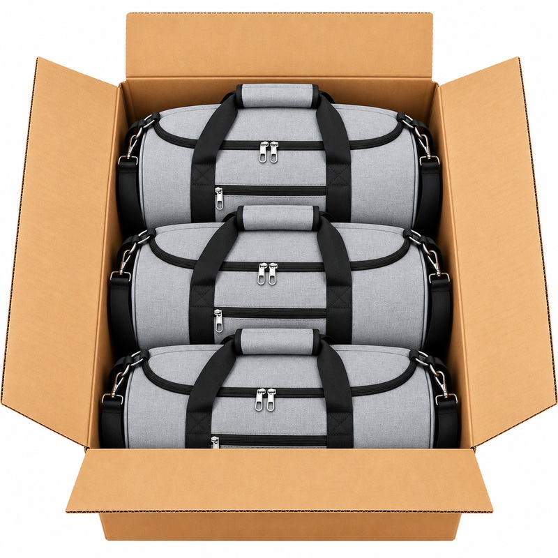 TB-TW-65 Box Of 10 Grey Holdall Bag (image for) TB-TW-65 Box Of 10 Grey Holdall Bag