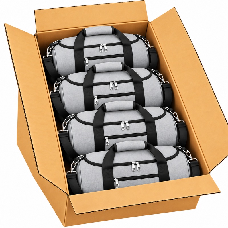 TB-TR-65 Box Of 10 Grey Holdall Travelling Bags (image for) TB-TR-65 Box Of 10 Grey Holdall Travelling Bags