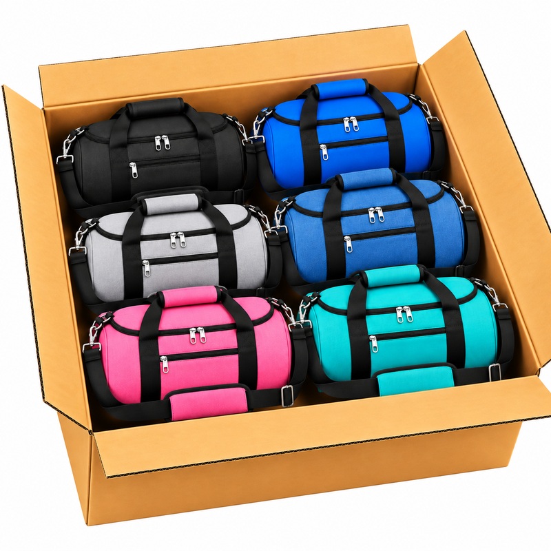 TB-TR-65 Box Of 10 Assorted Colors Holdall Bags (image for) TB-TR-65 Box Of 10 Assorted Colors Holdall Bags