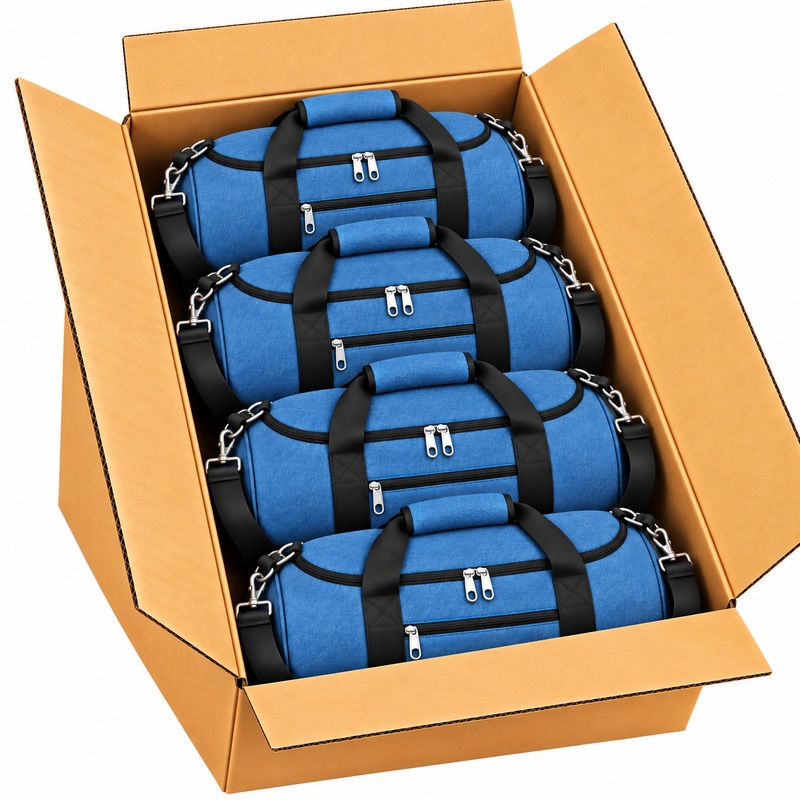 TB-TR-65 Box Of 10 Navy Holdall Travelling Bags (image for) TB-TR-65 Box Of 10 Navy Holdall Travelling Bags
