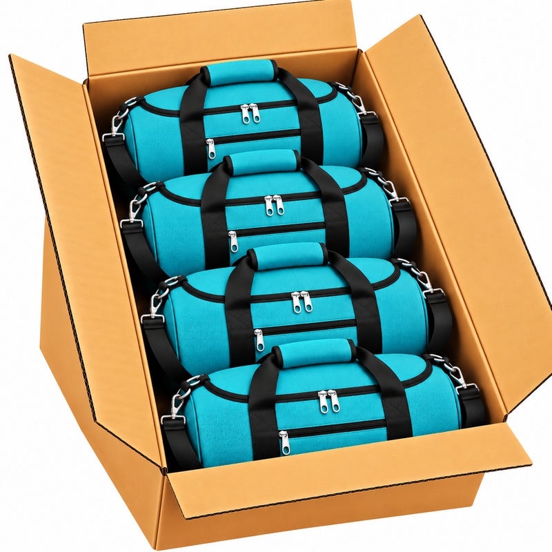 TB-TR-65 Box Of 10 Turquoise Holdall Travelling Bags (image for) TB-TR-65 Box Of 10 Turquoise Holdall Travelling Bags