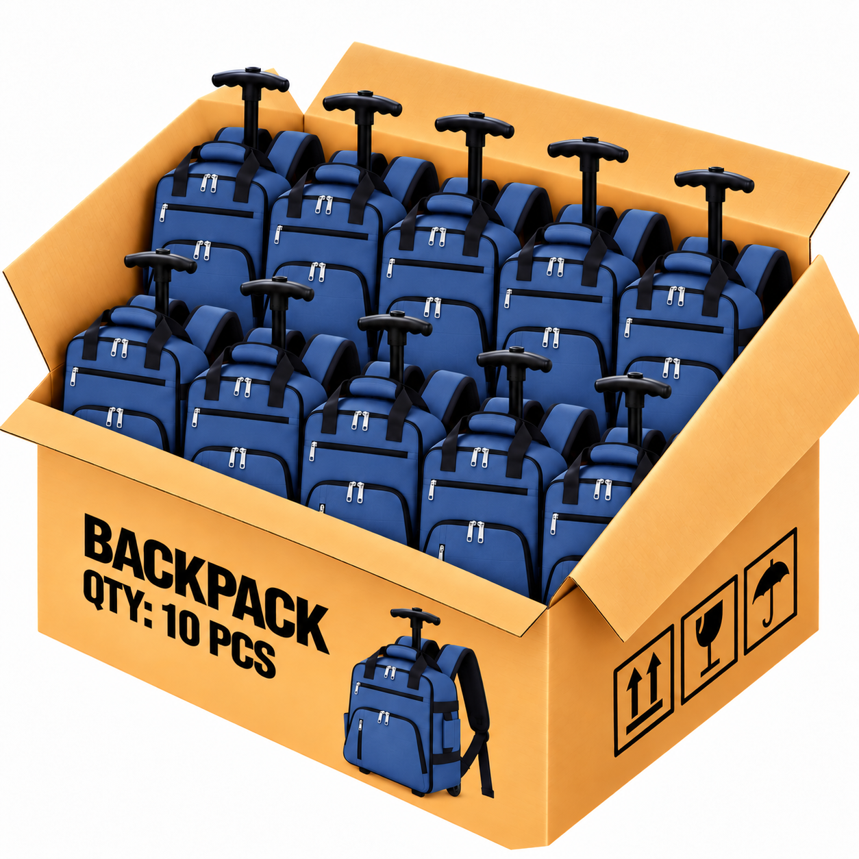 TR-R-TA-002 Navy Box of 10 Ryanair Underseat Travel Backpack Bag (image for) TR-R-TA-002 Navy Box of 10 Ryanair Underseat Travel Backpack Bag