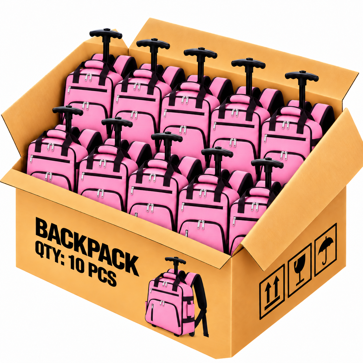 TR-R-TA-002 Pink Box of 10 Ryanair Underseat Travel Backpack Bag (image for) TR-R-TA-002 Pink Box of 10 Ryanair Underseat Travel Backpack Bag